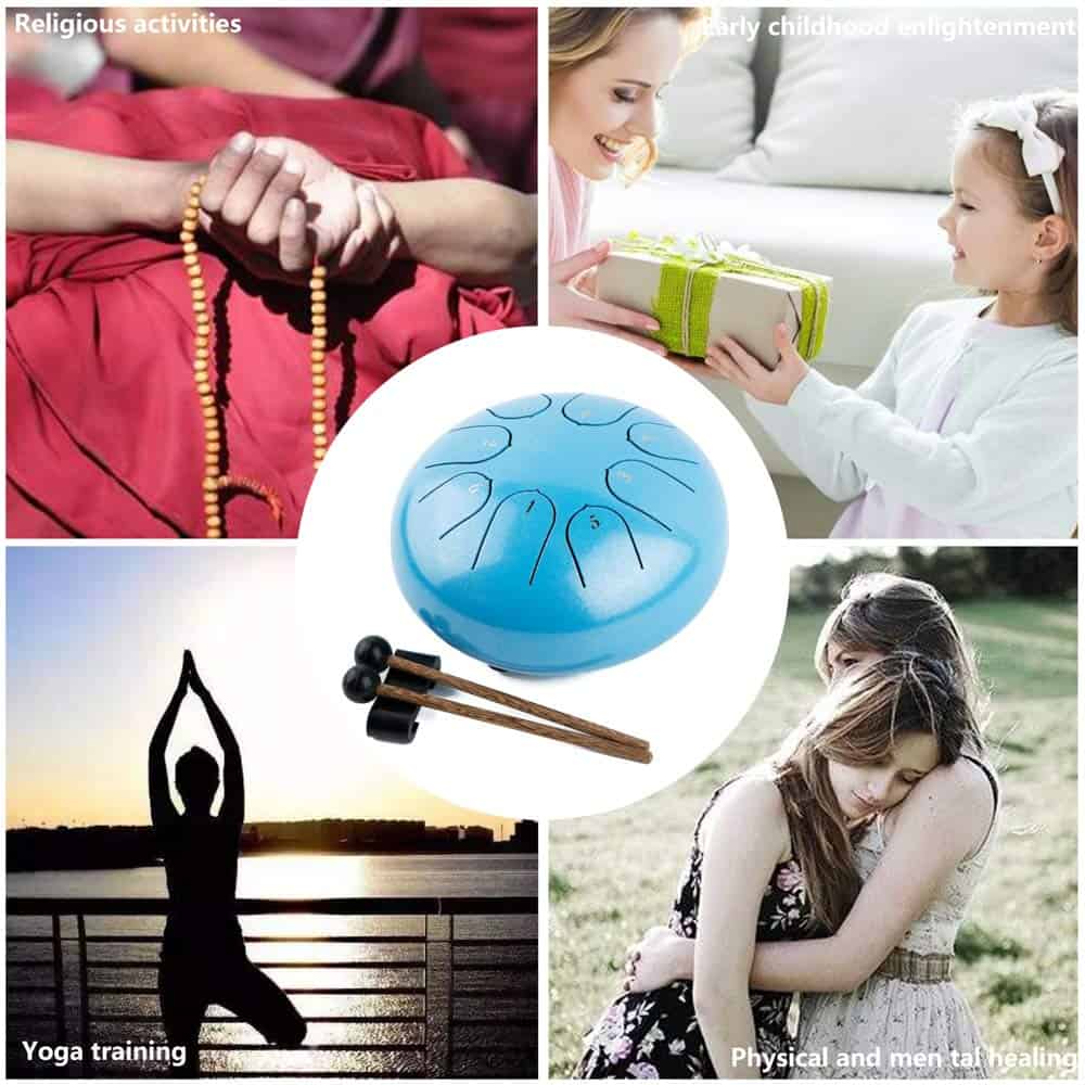 Instrumento Musical Tambor de Lengua de Acero - 6 Pulgadas - Imagen 8