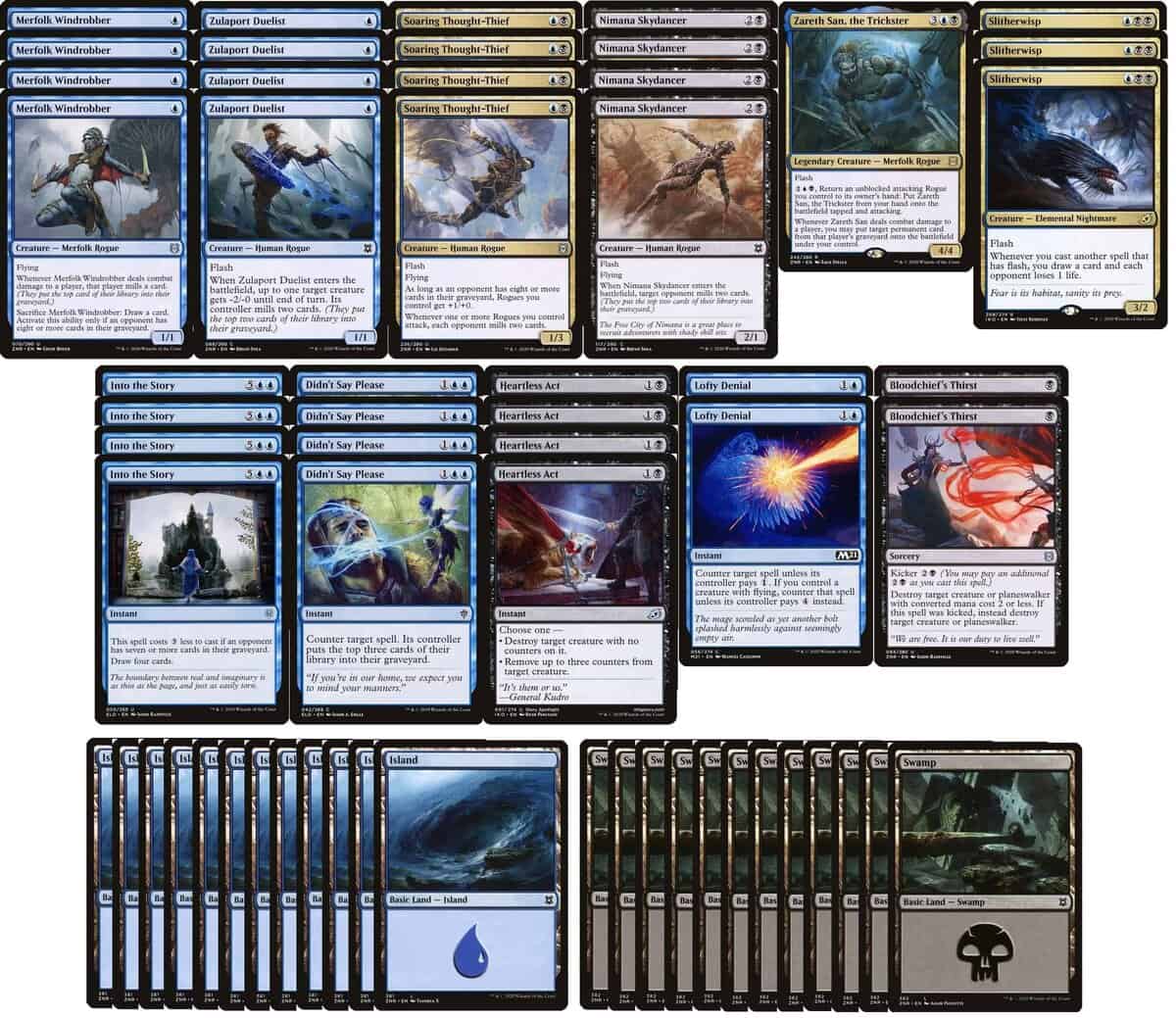 Baraja Elite Dimir Rogue - Azul Negro - Muy Poderosa -