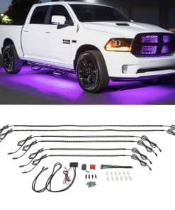 Kit de iluminación LEDGlow 6pc Purple Flexible Truck