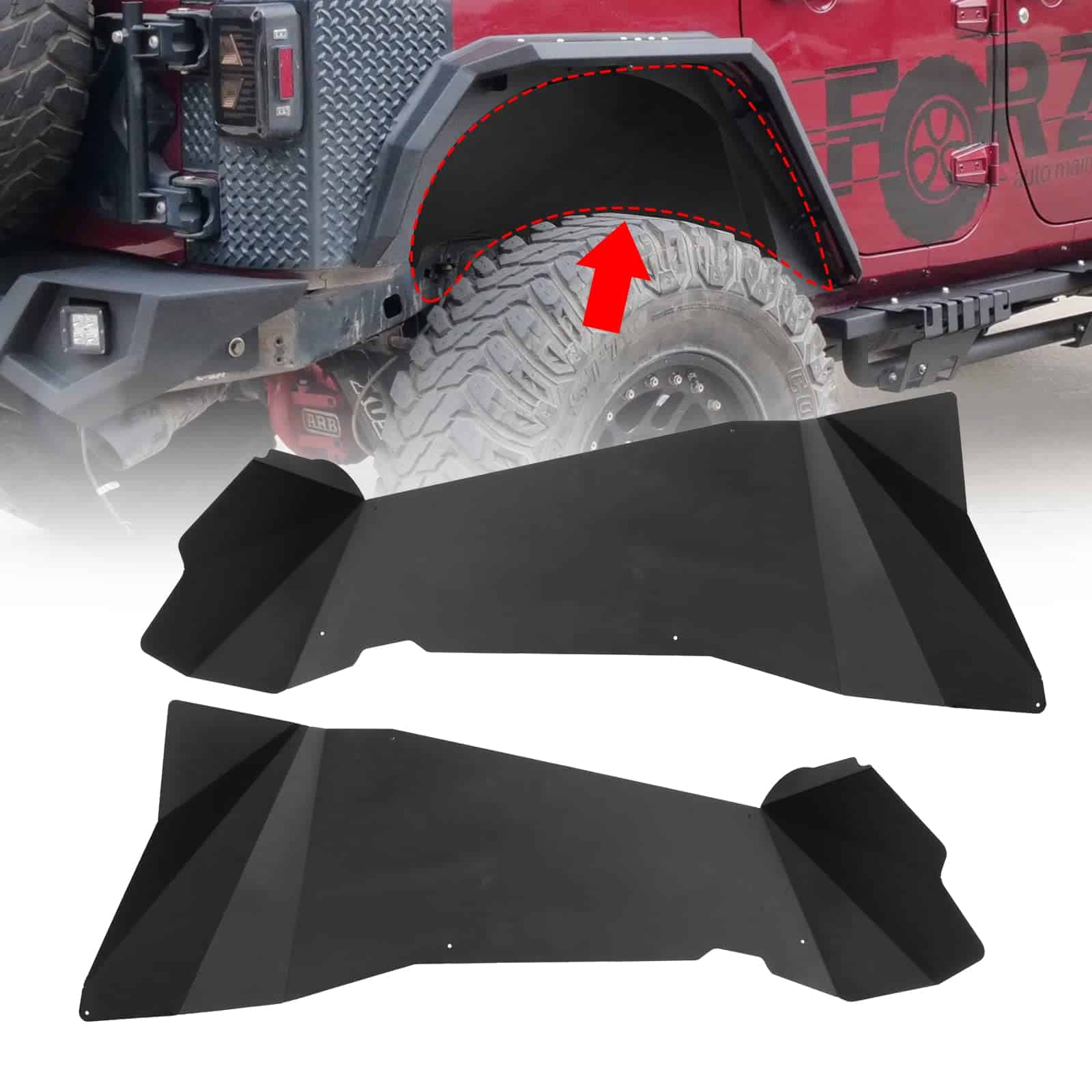 NIXON OFFROAD Forro de Salpicaderas Traseras Internas de