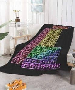 Mantas de la Tabla Periódica Anuruddha Para Camas y Sofás -