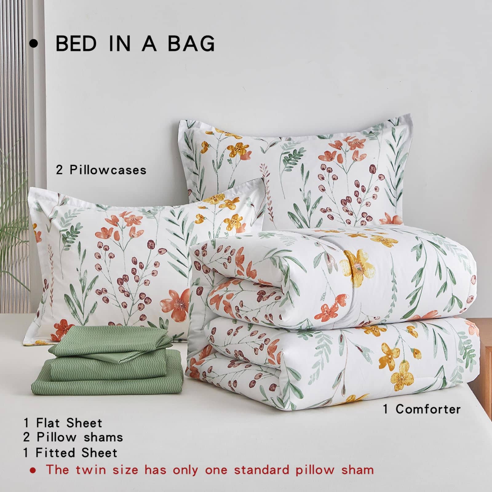 AIKASY Juego de Cama 6 Piezas Tamaño Twin - Estampado - Imagen 9