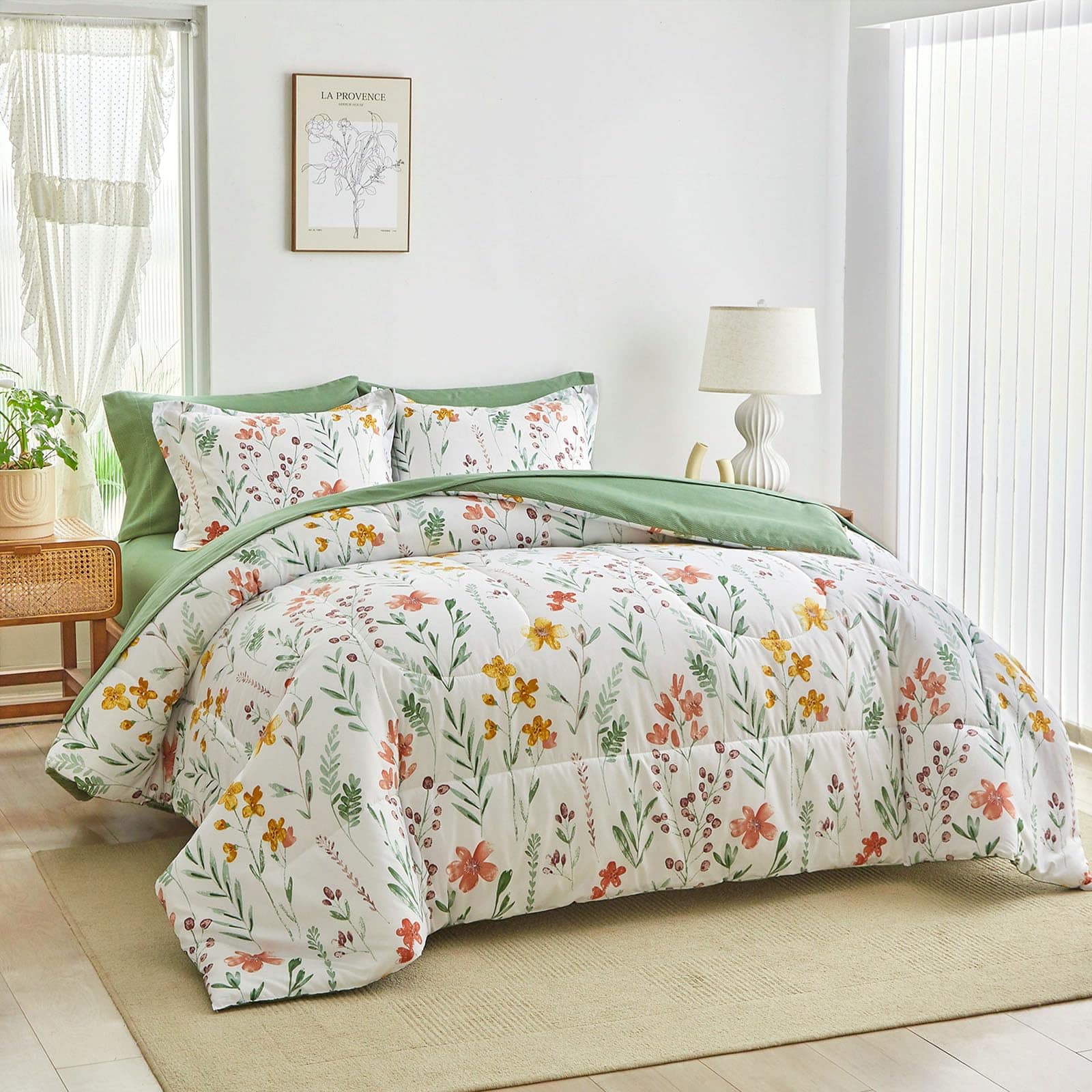 AIKASY Juego de Cama 6 Piezas Tamaño Twin - Estampado