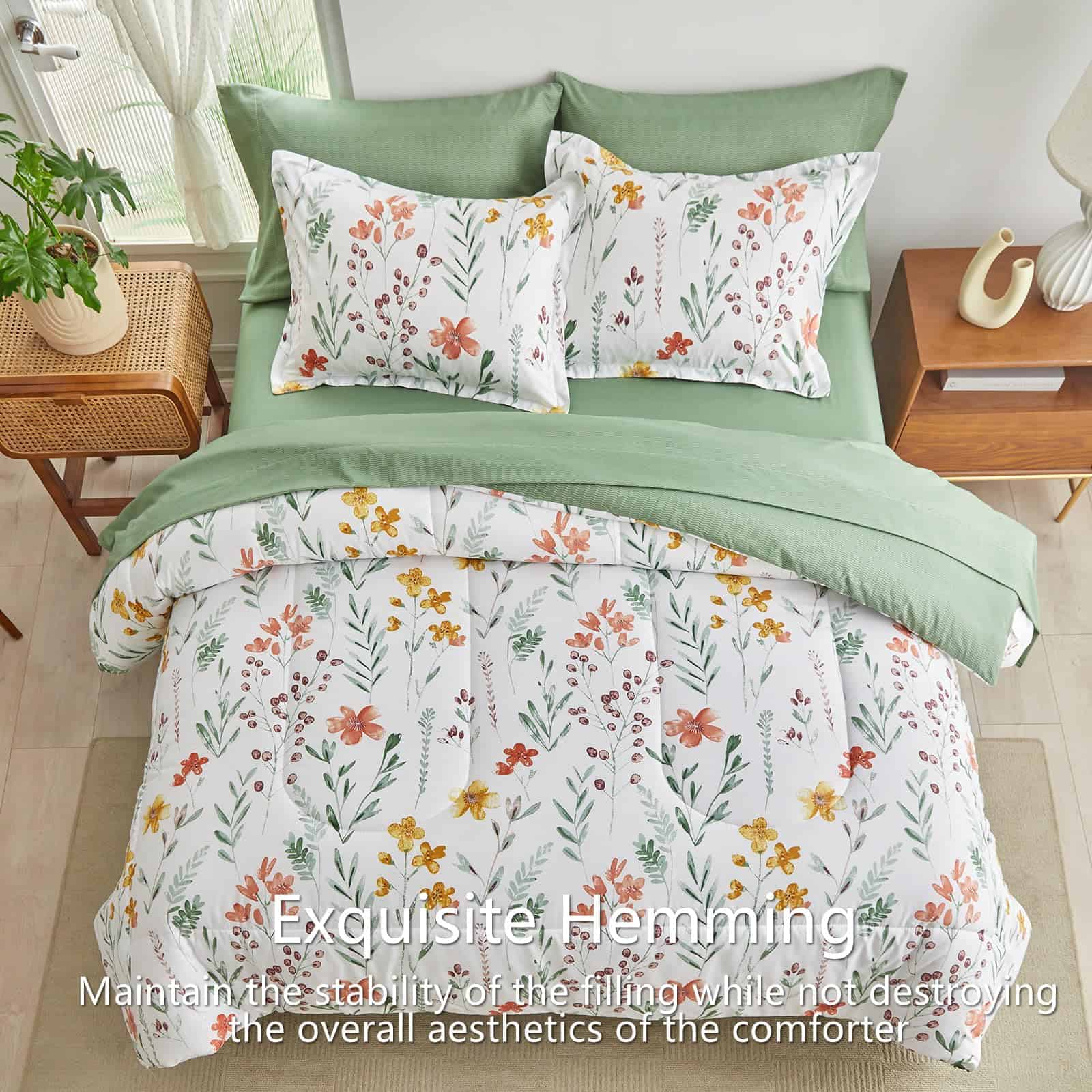 AIKASY Juego de Cama 6 Piezas Tamaño Twin - Estampado - Imagen 8