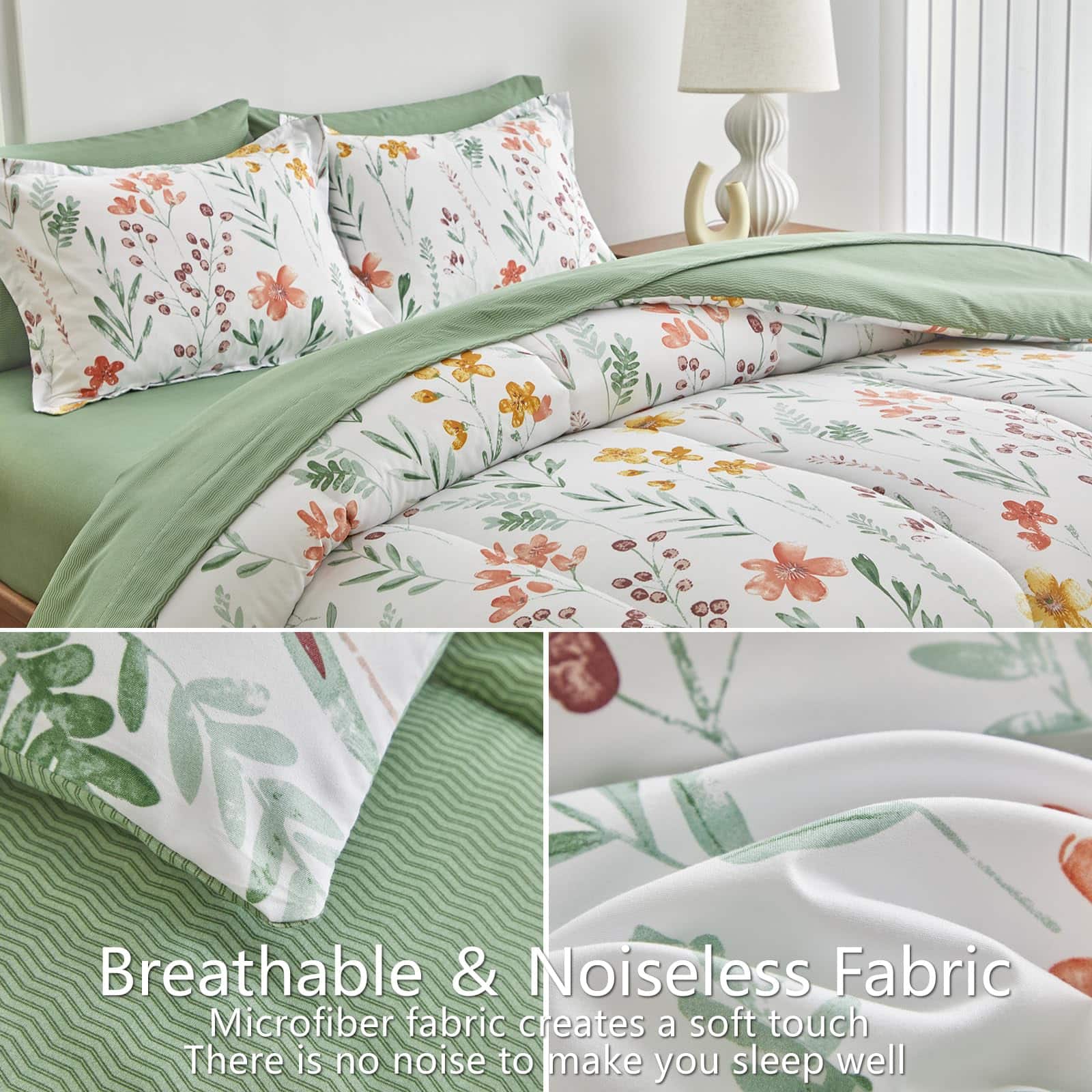 AIKASY Juego de Cama 6 Piezas Tamaño Twin - Estampado - Imagen 6