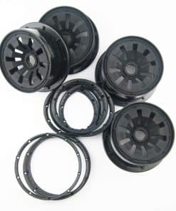 Juego de llantas y aros de metal con núcleo hexagonal