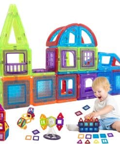 WOOBO 128PCS Baldosas Magnéticas, Bloques de Construcción