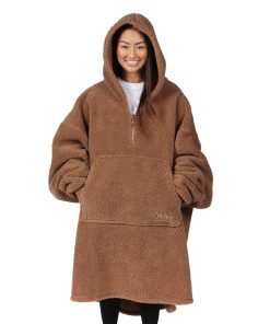 THE COMFY Teddy Bear Quarter-Zip | Manta de Sherpa con