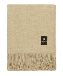 Manta de Lana de Alpaca 100% Diseño de Color Sólido para