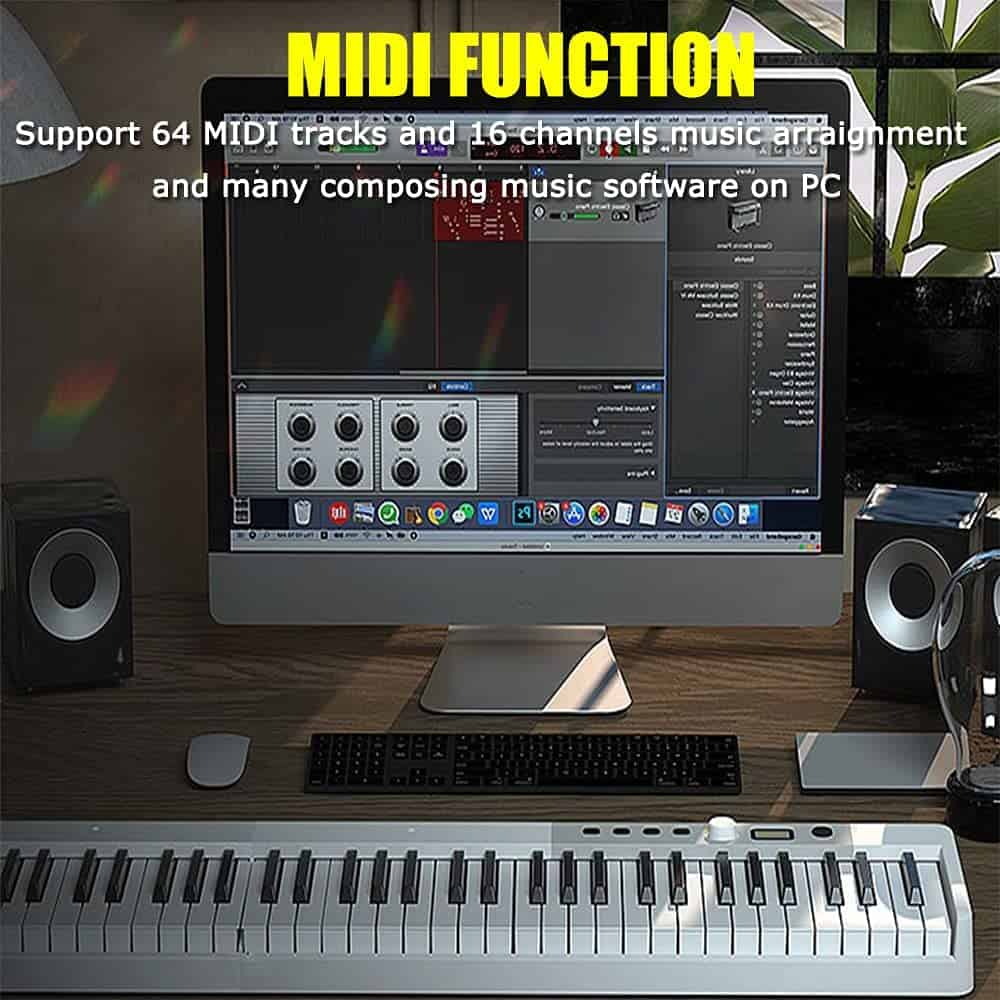 Piano Digital NikoMaku 88 Teclas Portátil Plegable Teclado - Imagen 7