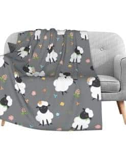 Manta de Lana de Cordero de Oveja Linda Fehuew 50x60