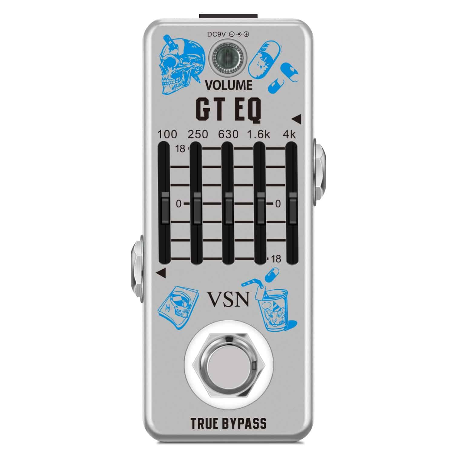 Pedal de Ecualizador VSN, Pedal de EQ de 5 bandas para