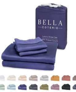 Juego de sábanas de lujo Bella Coterie Split -Azul Crepúscul