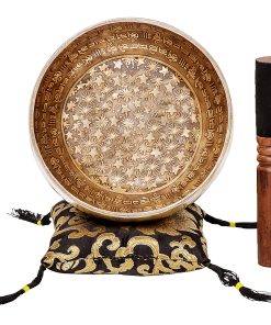 Set de Cuenco Tibetano Grande de Diseño Antiguo de Ohm