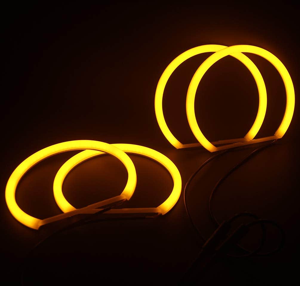 Anillos de halo de colores duales blanco/ámbar para BMW E36 - Imagen 3