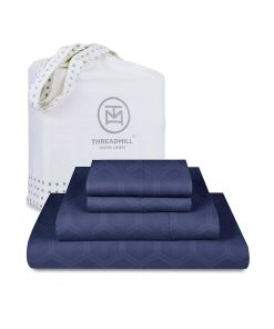 Juego de sábanas Threadmill 100% algodón para cama Queen -