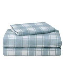 Juego de Sábanas de Franela Featherhead 100% -Azul Cuadros