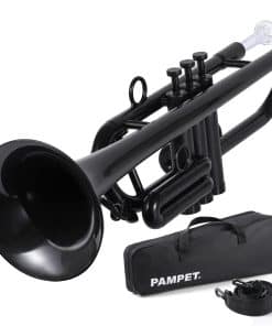 Trompeta de plástico profesional PAMPET C trompeta (Negro)