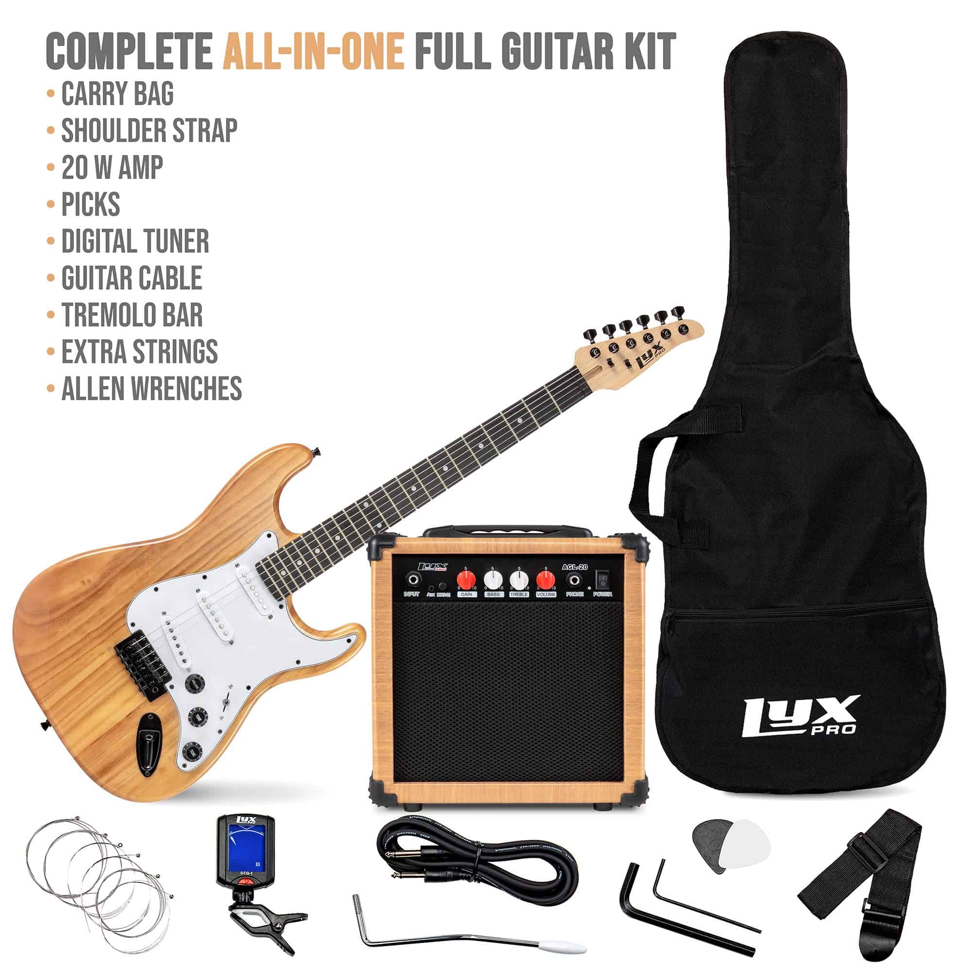Kit de guitarra eléctrica LyxPro de 39' pulgadas para - Imagen 3