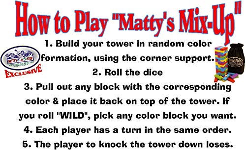 Juego de Torre de Bloques de Madera Gigante y Colorido - Imagen 8