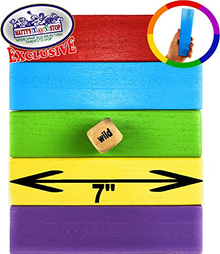 Juego de Torre de Bloques de Madera Gigante y Colorido - Imagen 5