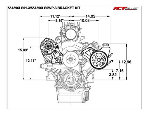 Soporte de reubicación de alternador con ajuste de tensor - Imagen 3