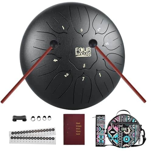 FOUR UNCLES Steel Tongue Drum 10 pulgadas 11 Notas Batería