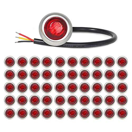 Pack de 50 luces indicadoras laterales LED redondas de 3/4