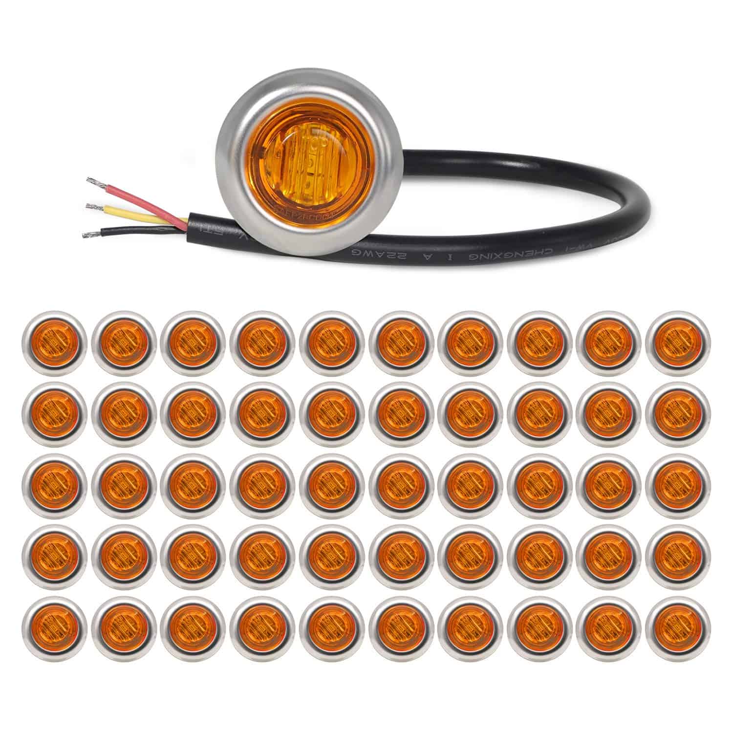 MADCATZ 3/4 Pulgada Luces de Marcador Lateral de LED Ámbar