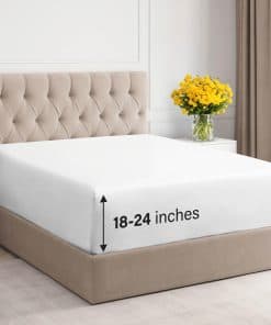 Sábana Ajustable Extra Profunda Twin XL de -Blanco