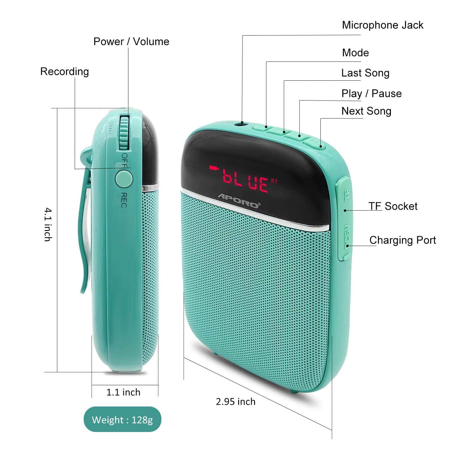 Amplificador de Voz Bluetooth Portátil, -KozyOne - Imagen 3