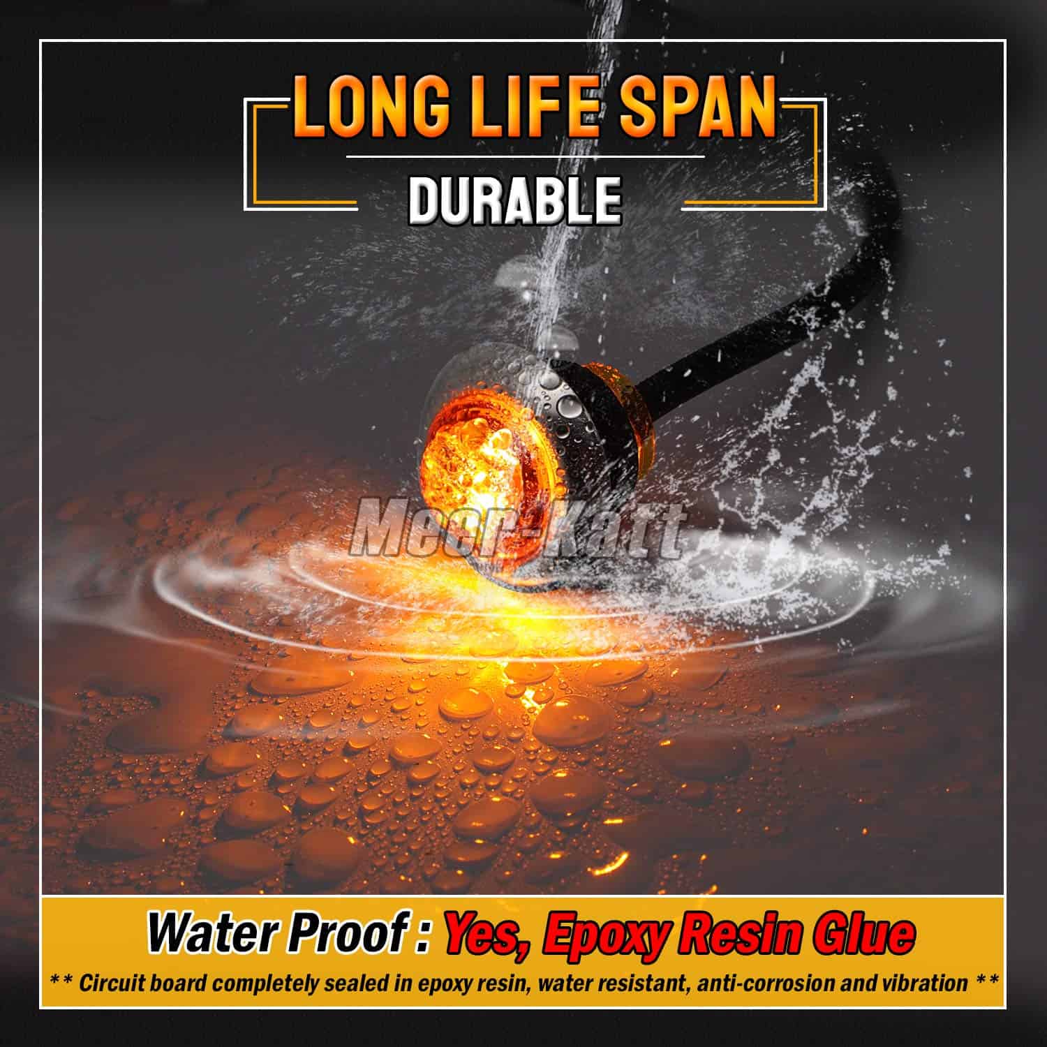 MADCATZ 3/4 Pulgada Luces de Marcador Lateral de LED Ámbar - Imagen 5