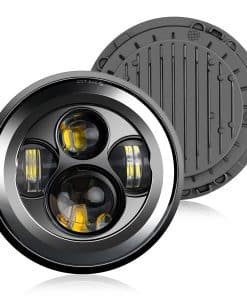 nifeida 7" Faros Redondos Negros Hi/Lo Beam Compatible con