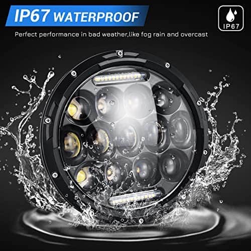 nifeida Faro Redondo de 75W para Wrangler, Faros Redondos - Imagen 3