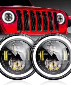 nifeida 7 Pulgadas Faros Redondos Halo Angel Eyes DRL Luces