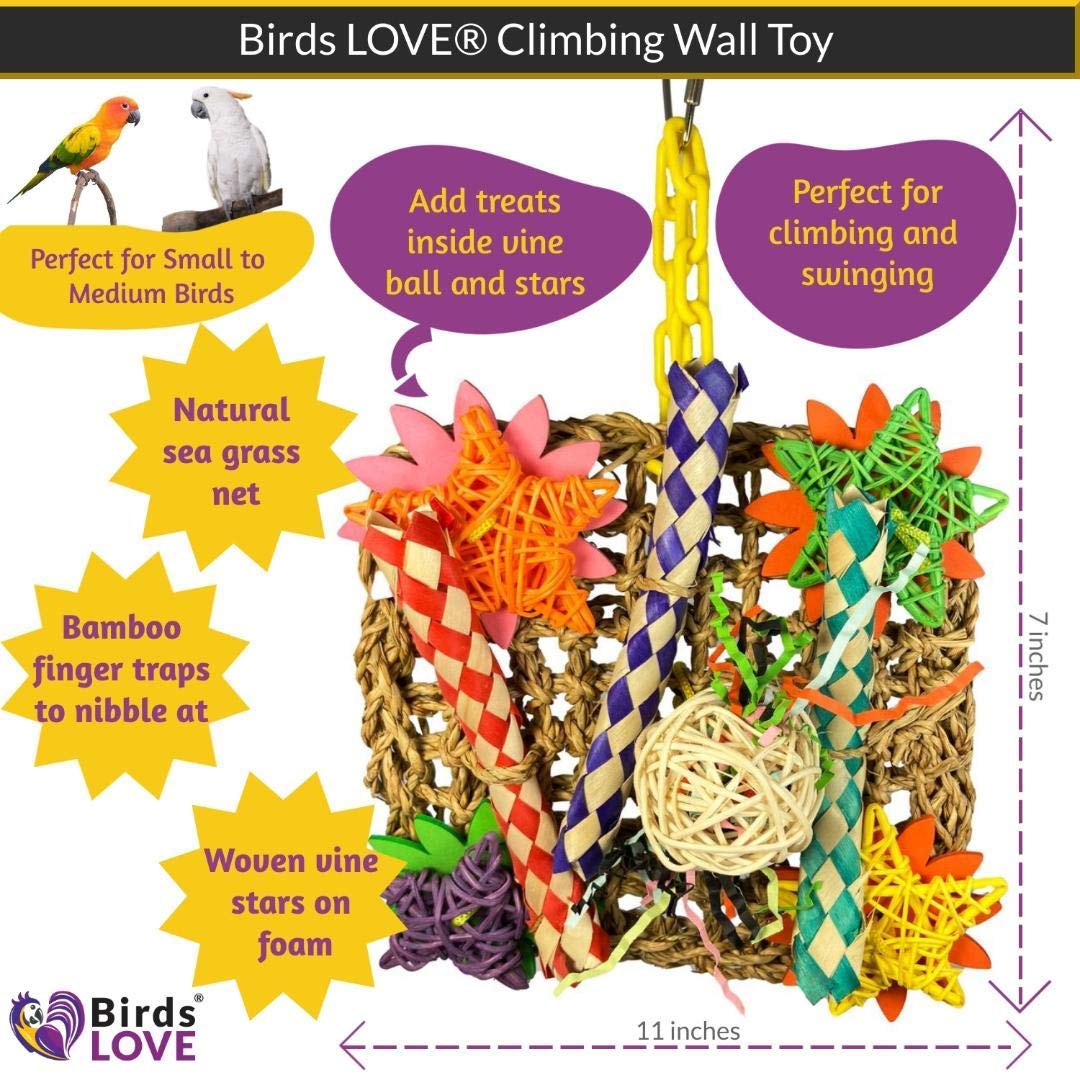 Juguete para pájaros Birds LOVE Flower Net Climbing para - Imagen 5