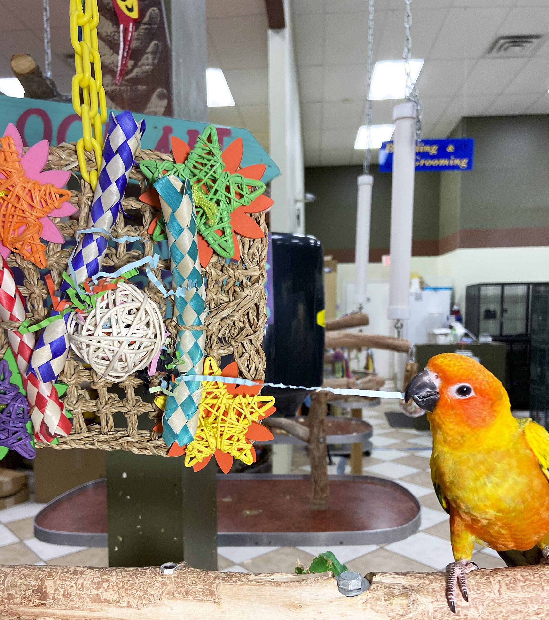 Juguete para pájaros Birds LOVE Flower Net Climbing para - Imagen 7