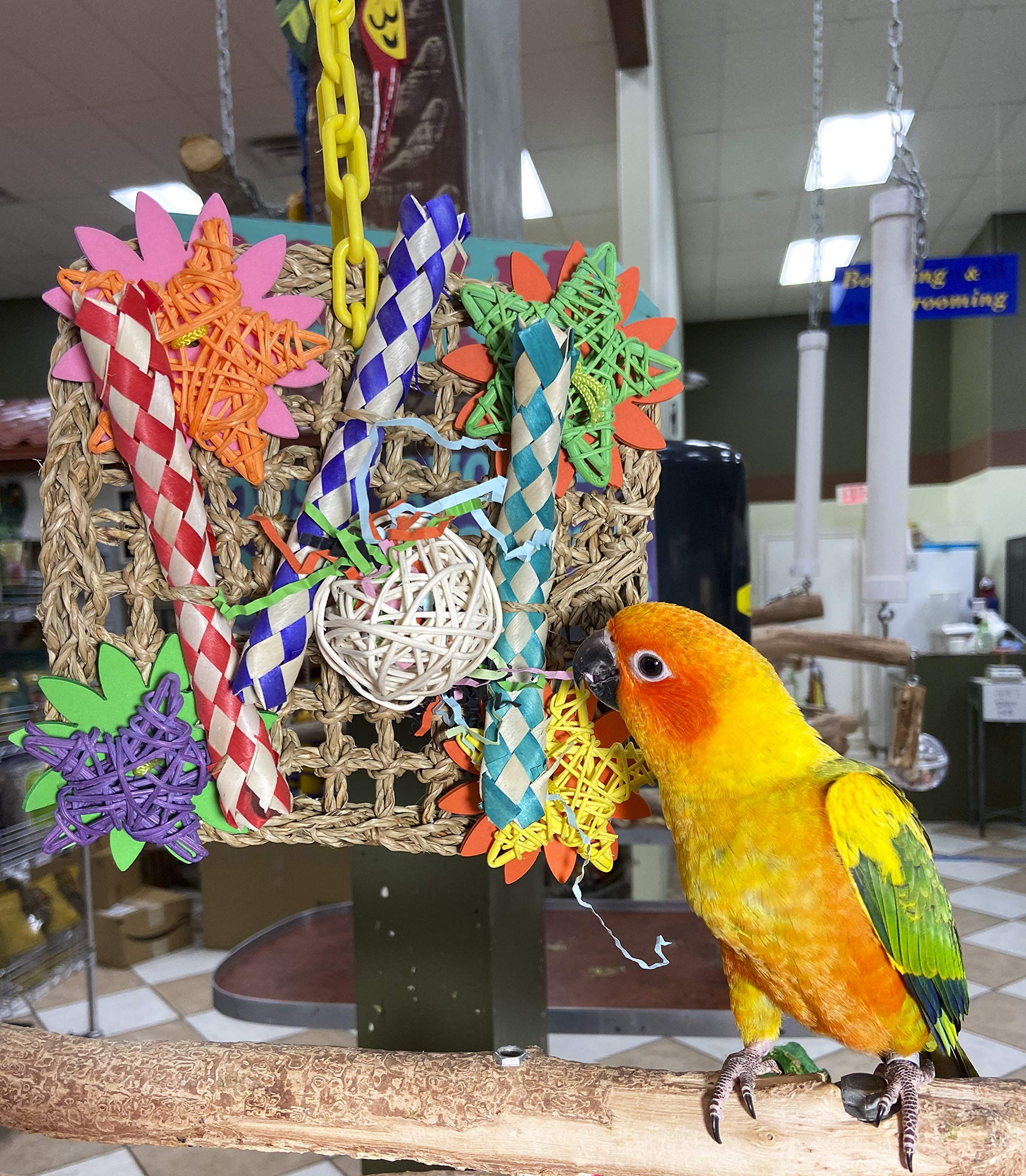 Juguete para pájaros Birds LOVE Flower Net Climbing para - Imagen 4