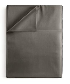 Sábana Plana de Algodón 100% de 400 Hilos - -Gris Oscuro