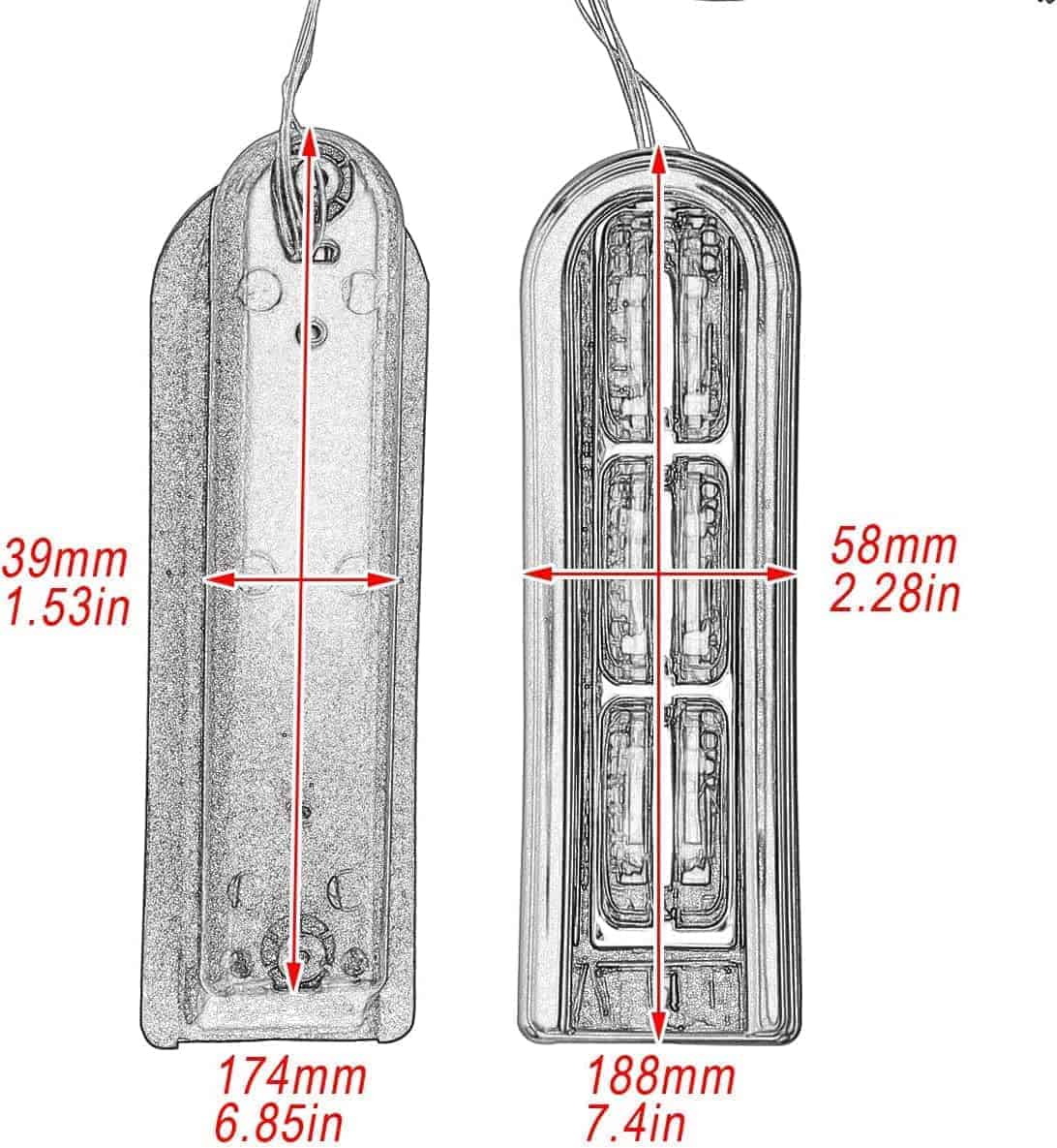 HDBUBALUS Luces LED de inserción trasera para alforja - Imagen 3