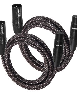 Cables XLR MIKIZ Trenzados 6ft 2 Pack - Premium Cortos