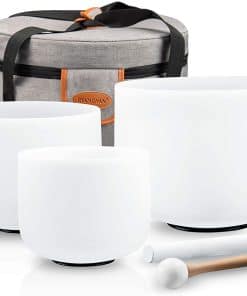 Set de 3 Cuencos de Cuarzo Forestado de 8-12 Pulgadas Ryan