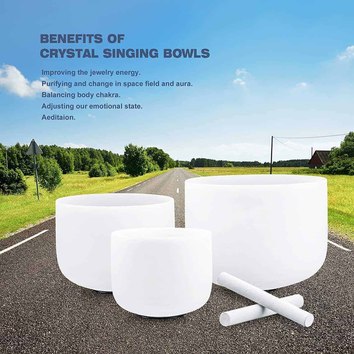 Set de 3 Cuencos de Cuarzo Forestado de 8-12 Pulgadas Ryan - Imagen 5