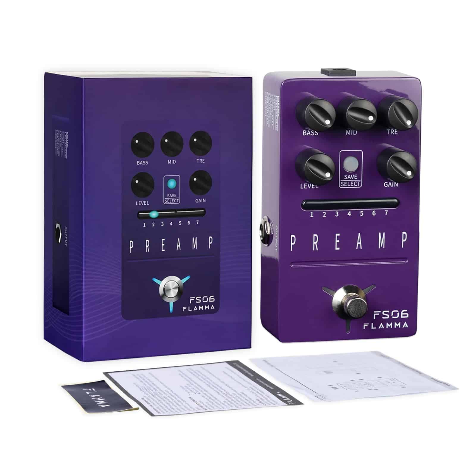 Pedal de Preamp Digital FLAMMA FS06 Efectos de Guitarra con - Imagen 7