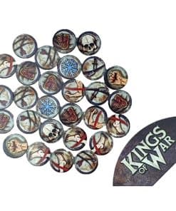 Set de fichas de juego Kings of War & Plantilla de arco -