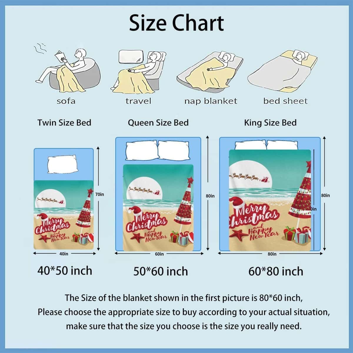 Manta de Tiro de Franela con Estampado de Estrella de Mar - Imagen 6