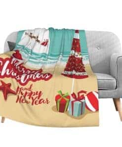 Manta de Tiro de Franela con Estampado de Estrella de Mar