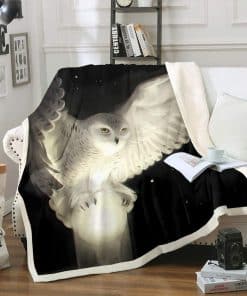 Homewish Manta de Tiro de Franela con Estrellas Negras en