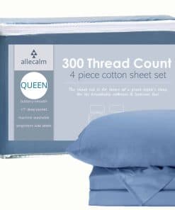 Juego de sábanas Percale de 100% algodón allecalm tamaño