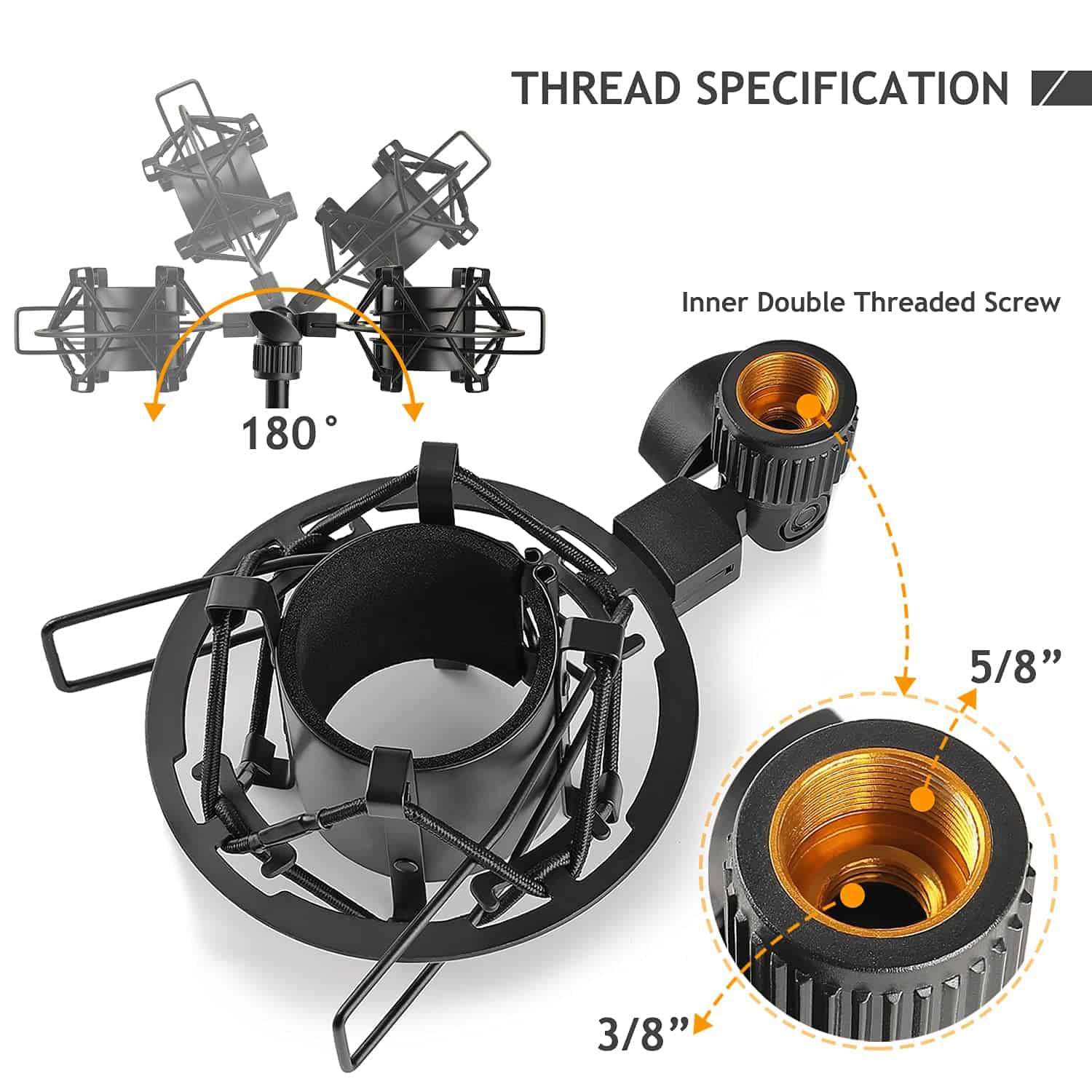 Soporte de micrófono de escritorio -Frgyee - Imagen 4